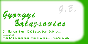 gyorgyi balazsovics business card